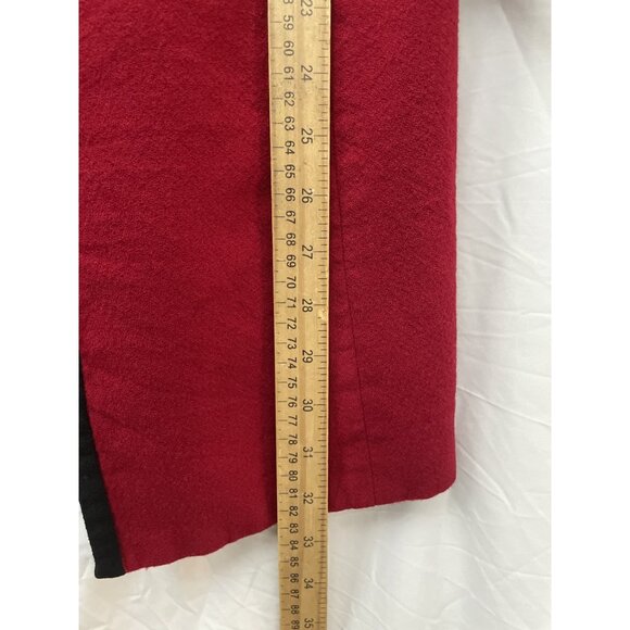 Talbots Open Front Blazer Women’s Black Red Long Jacket Size 6 - Picture 9 of 13